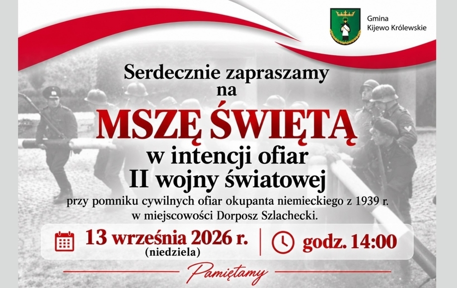 Msza święta w intencji ofiar II wojny światowej w Dorposzu Szlacheckim